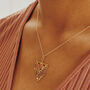 Nova Pendant Necklace With Peach Semi Precious Gemstone, thumbnail 6 of 6