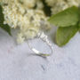 Elder Leaf Crown Silver Wishbone Ring, thumbnail 7 of 9