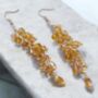 Champagne Gold Crystal Earrings, thumbnail 2 of 3
