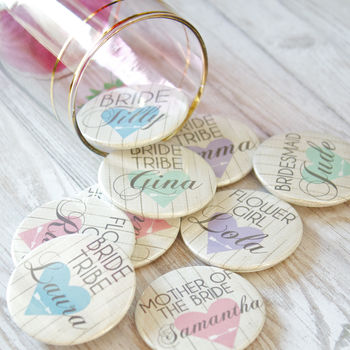 Personalised Heart And Arrow Hen Party Badge, 2 of 5