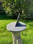25cm Sundial Garden Sun Dial Slate Round Grey Garden Ornament Clock, thumbnail 1 of 3