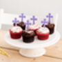 Christening Cross Cupcake Toppers Set Of 10 Decorations, thumbnail 2 of 3