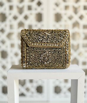 Anarkali Bazaar Kundan Minaudière In A Gift Box, 3 of 8