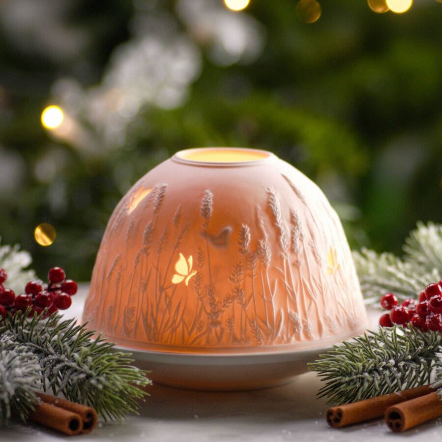 Lavender And Bee Tealight Holder With Cutouts, 1 of 10
