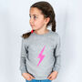 Neon Bolt Organic Sweatshirt Gift For Girls / Boys, thumbnail 2 of 10