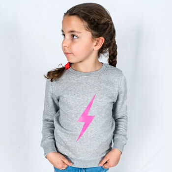 Neon Bolt Organic Sweatshirt Gift For Girls / Boys, 2 of 10