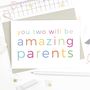 Amazing Parents New Baby Card, thumbnail 2 of 3