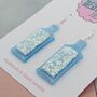 Gin Bottle Glitter Resin Earrings, thumbnail 4 of 4