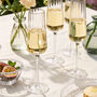 Set Of Four Ribbed Vintage Champagne Flutes, thumbnail 4 of 4