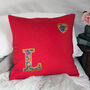 Liberty Fabric Floral Initial Cushion, thumbnail 1 of 4