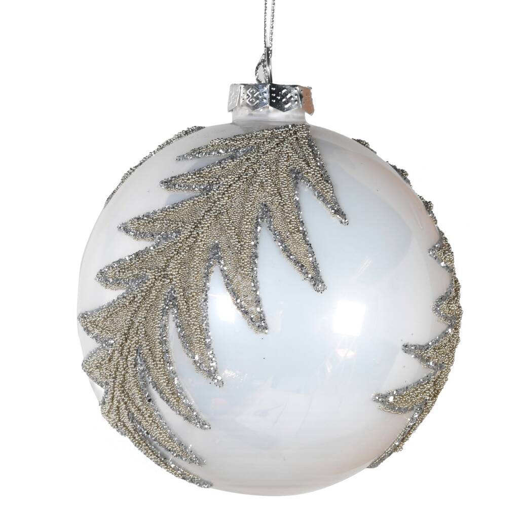 Pearlescent Snowflake Christmas Baubles
