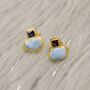 Larimar And Iolite Silver Studs, thumbnail 2 of 7