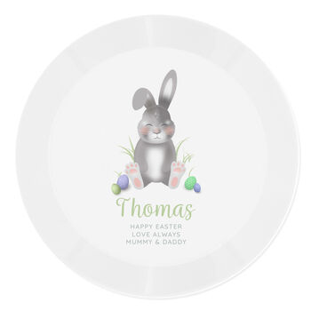 Personalised Easter Bunny Plastic Plate, 4 of 4