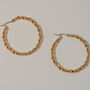 18 K Gold Plated Creole Hoop Earrings, thumbnail 6 of 8