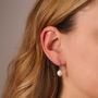 Pearl Drop Huggie Hoops, thumbnail 4 of 4