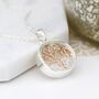 Silver Plated Rose Gold Tree And Crystals Necklace, thumbnail 1 of 6