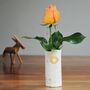 Personalised Stem Vase With Yellow Detail, thumbnail 1 of 7