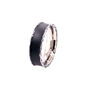 Black Titanium Ring With Hammered Edge, thumbnail 2 of 5