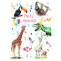 Party Animals Hand Painted Birthday Card, thumbnail 2 of 2