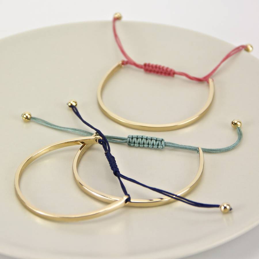 gold friendship cuff bracelet by gaamaa