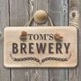 Personalised Wooden Home Brewery Sign, thumbnail 1 of 2