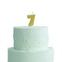 Gold Glitter Number Seven Birthday Cake Candle, thumbnail 2 of 2