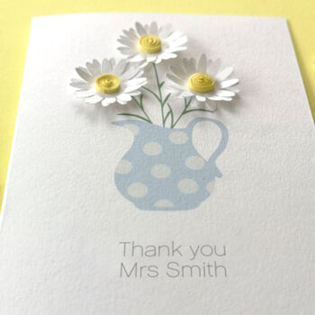 Teacher Thank You Paper Daisy Card, 5 of 5