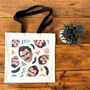 Tom Selleck Patterned Tote Bag, 4 of 6