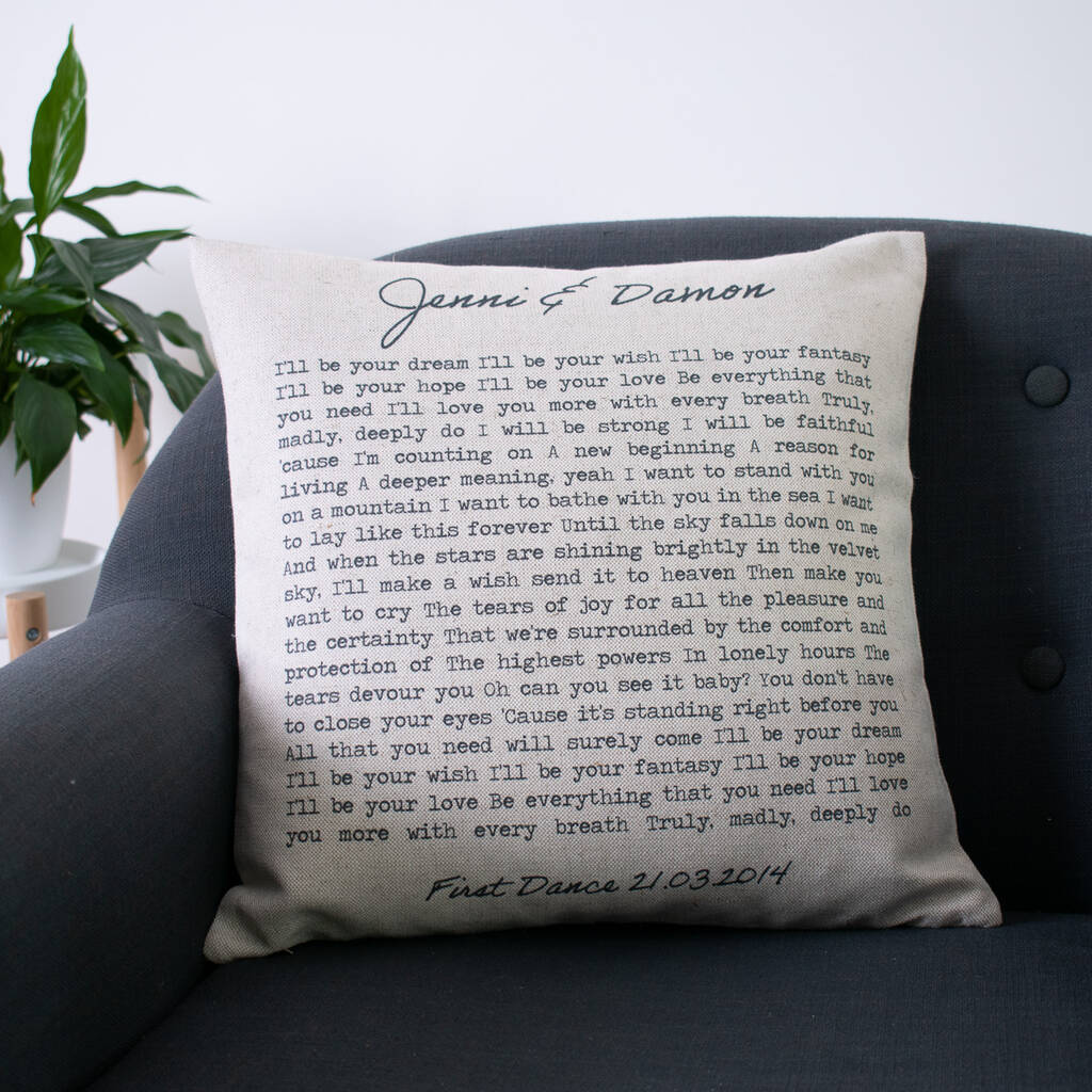 'First Dance' Song Cushion, 1 of 5
