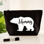 Personalised Mummy Bear Cosmetic Bag, thumbnail 1 of 1