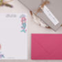 A5 Personalised Children's Stationery Set Gift With Mermaid Design, thumbnail 3 of 9