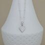 Personalised Silver Ball Chain Necklace With Cz Heart, thumbnail 4 of 5