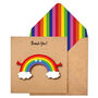 Handmade Thank You Rainbow Personalised Card, thumbnail 1 of 5