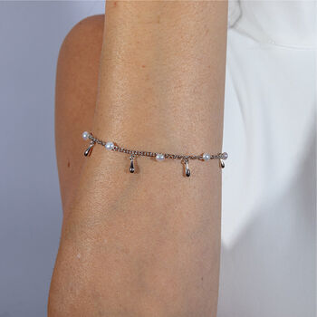 Royal Pearl Drop Bracelet In Gold Vermeil, 2 of 2