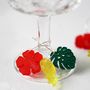 Wine Glass Charms, Tropical, Set Of Six, thumbnail 1 of 8