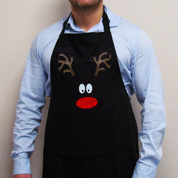 Reindeer Face Christmas Apron, 2 of 7