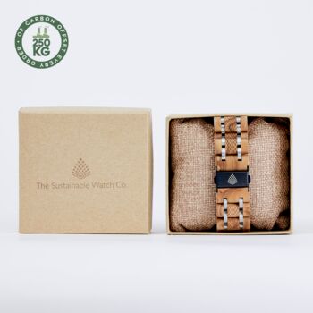 The Olive: Handmade Vegan Wood Apple Watch Strap, 2 of 7