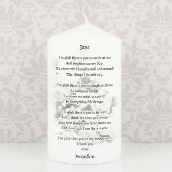 Personalised Godparent Pillar Candle, 2 of 2