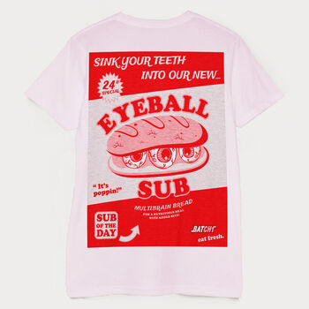 Eyeball Sub Men's Slogan T Shirt, 3 of 4