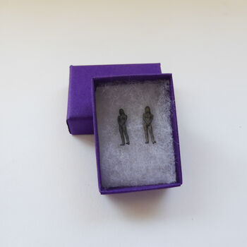 Sterling Silver Figure Stud Earrings, 5 of 7