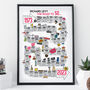 50th Birthday Personalised Print ‘Road To 50’, thumbnail 6 of 11