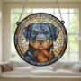 Rottweiler Stained Glass Effect Suncatcher, thumbnail 6 of 6