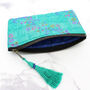 Silk Sari Upcycled Quilted Jewellery Bag, thumbnail 4 of 7
