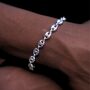 Silver Mariner Link Anchor Stainless Steel Bracelet For Men, thumbnail 1 of 11