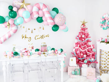 Pink Candy Cane Christmas Balloon Decoration, 3 of 4