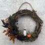 Mini Halloween Dried Flower Wreath, thumbnail 2 of 4