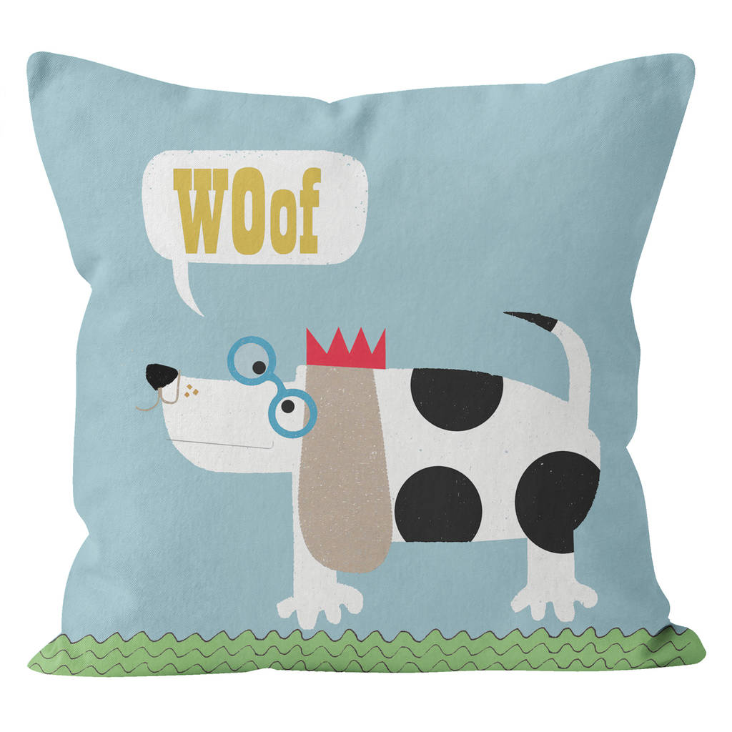 dog shaped cushion personalised