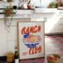 Retro Ramen Club Kitchen Print, thumbnail 4 of 4