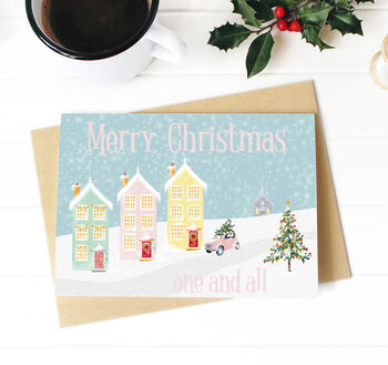 Vintage Christmas Town Greeting Card Pack, 2 of 4