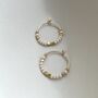 Petite Fair Trade And White Delica Beads Hoops, thumbnail 1 of 5